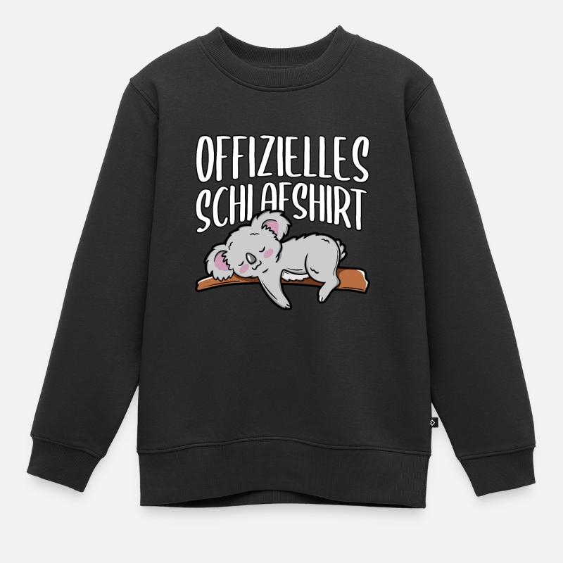 Koala - Kinder Premium Organic Sweatshirt - Schwarz