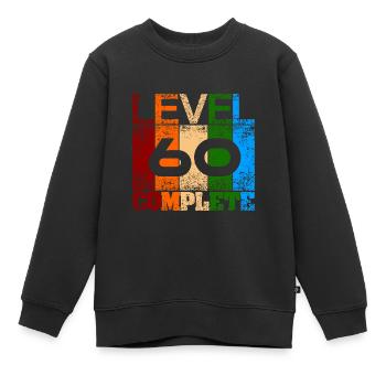 Endlich bin ich 60 - Kinder Premium Organic Sweatshirt - Schwarz - Vorne - AI Model Kid Female (0cm)