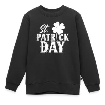 St Patrick's Day St. Patricks Day Irland Irisch - Kinder Premium Organic Sweatshirt - Schwarz - Vorne - AI Model Kid Female (0cm)
