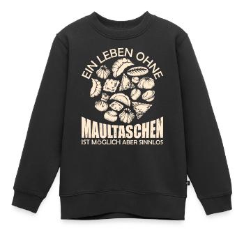Maultaschen Schwabe - Kinder Premium Organic Sweatshirt - Schwarz - Vorne - AI Model Kid Female (0cm)