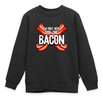 Bacon Bacon Petit déjeuner - Sweat Premium enfant bio - noir - Devant - AI Model Kid Female (0cm)