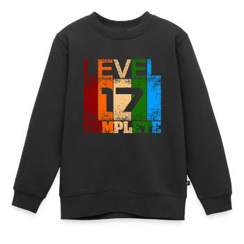 Endlich bin ich 17 - Kinder Premium Organic Sweatshirt - Schwarz - Vorne - AI Model Kid Female (0cm)