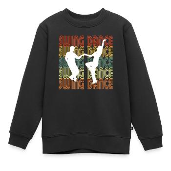 SWING DANCE - Kids Premium Organic Sweatshirt - black - Front - AI Model Kid Female (0cm)