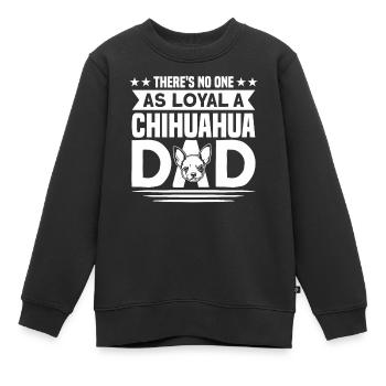 Chihuahua Papa Chihuahua Liebhaber Chihuahua - Kinder Premium Organic Sweatshirt - Schwarz - Vorne - AI Model Kid Female (0cm)
