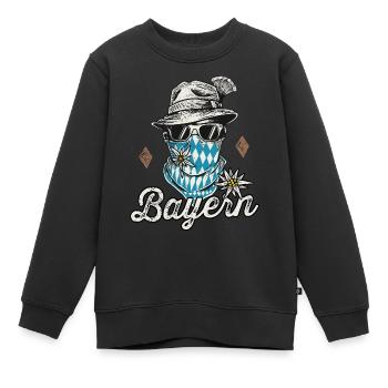 Freistaat Bayern T-Shirt Herren Bayrische Tracht - Kinder Premium Organic Sweatshirt - Schwarz - Vorne - AI Model Kid Female (0cm)