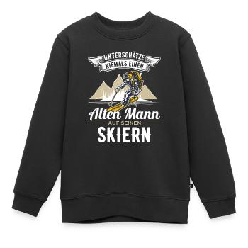Skifahrer Skiurlaub - Kinder Premium Organic Sweatshirt - Schwarz - Vorne - AI Model Kid Female (0cm)