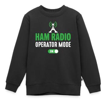 Ham Radio Operator Mode ham radio, amateur radio, - Kinder Premium Organic Sweatshirt - Schwarz - Vorne - AI Model Kid Female (0cm)