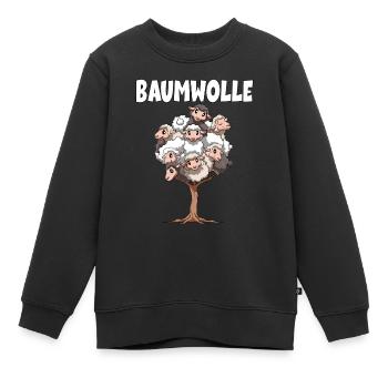 Baumwolle Schafe für einen Schafliebhaber - Kinder Premium Organic Sweatshirt - Schwarz - Vorne - AI Model Kid Female (0cm)