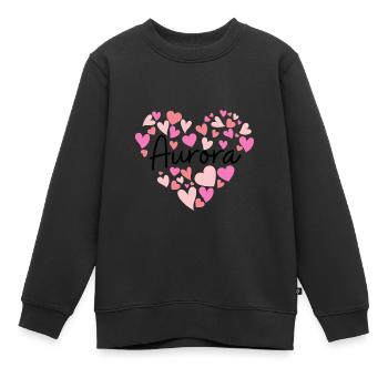 Ich liebe Aurora - Kinder Premium Organic Sweatshirt - Schwarz - Vorne - AI Model Kid Female (0cm)