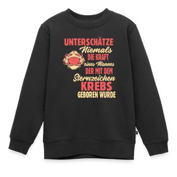 Sternzeichen Krebs - Kinder Premium Organic Sweatshirt - Schwarz - Vorne - AI Model Kid Female (0cm)