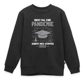 Uni Abschluss 2022 Pandemie Bachelor Master - Kinder Premium Organic Sweatshirt - Schwarz - Vorne - AI Model Kid Female (0cm)