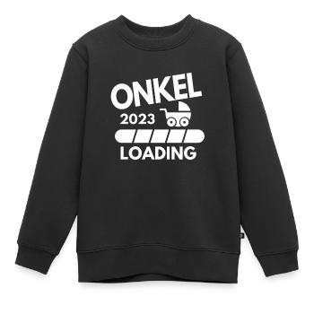 Onkel 2023 - Onkel werden - Kinder Premium Organic Sweatshirt - Schwarz - Vorne - AI Model Kid Female (0cm)