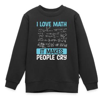 Professeur de mathématiques Mathématiques Enseignement des mathématiques Sciences - Sweat Premium enfant bio - noir - Devant - AI Model Kid Female (0cm)