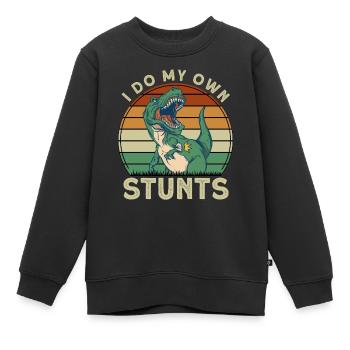 Je fais mes propres cascades - Sweat Premium enfant bio - noir - Devant - AI Model Kid Female (0cm)