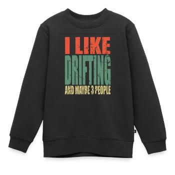 Dérive en disant drôle - Sweat Premium enfant bio - noir - Devant - AI Model Kid Female (0cm)