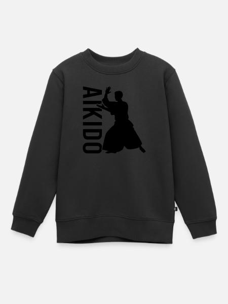 Aïkido - Sweat Premium enfant bio - noir