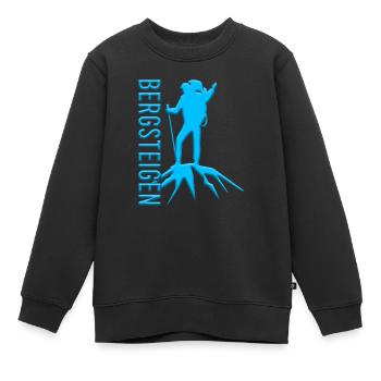 Bergsteigen - Kinder Premium Organic Sweatshirt - Schwarz - Vorne - AI Model Kid Female (0cm)
