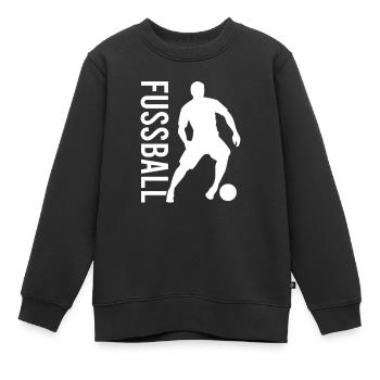 Fußball Fussball - Kinder Premium Organic Sweatshirt - Schwarz - Vorne - AI Model Kid Female (0cm)