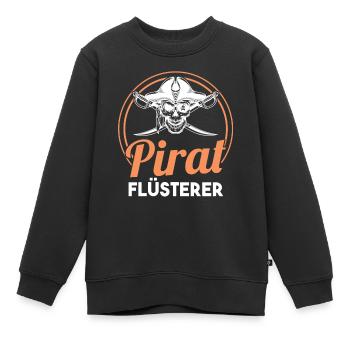 Pirat Flüsterer Piraten - Kinder Premium Organic Sweatshirt - Schwarz - Vorne - AI Model Kid Female (0cm)