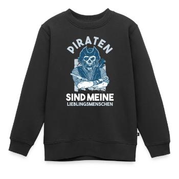 Pirat Piraten - Kinder Premium Organic Sweatshirt - Schwarz - Vorne - AI Model Kid Female (0cm)