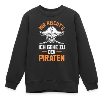 Pirat Piraten - Kinder Premium Organic Sweatshirt - Schwarz - Vorne - AI Model Kid Female (0cm)