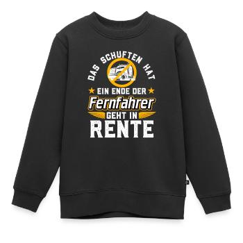 Rente Fernfahrer - Kinder Premium Organic Sweatshirt - Schwarz - Vorne - AI Model Kid Female (0cm)