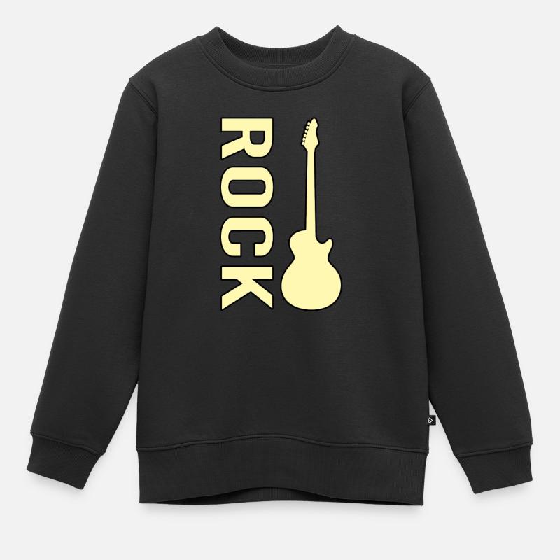 E Guitare Rock - Sweat Premium enfant bio - noir