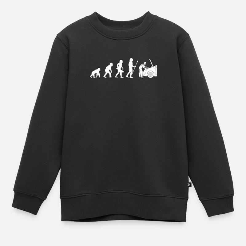 Evolution Kfz Mechaniker - Kinder Premium Organic Sweatshirt - Schwarz