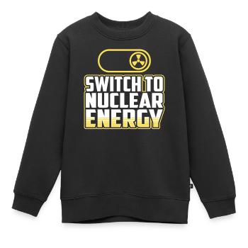 Transition énergétique vers le nucléaire Énergie nucléaire Énergie nucléaire - Sweat Premium enfant bio - noir - Devant - AI Model Kid Female (0cm)