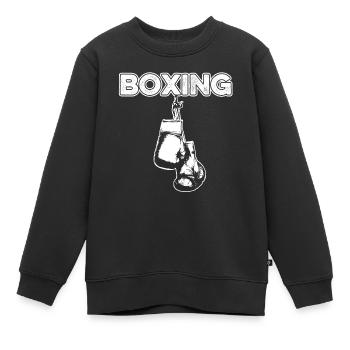 Boxen Boxer - Kinder Premium Organic Sweatshirt - Schwarz - Vorne - AI Model Kid Female (0cm)