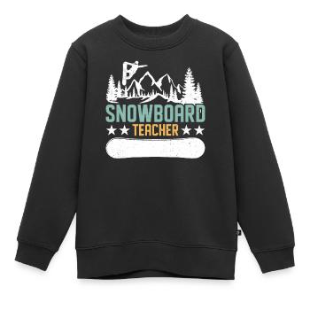 Snowboarder Snowboarden Snowboard - Kinder Premium Organic Sweatshirt - Schwarz - Vorne - AI Model Kid Female (0cm)
