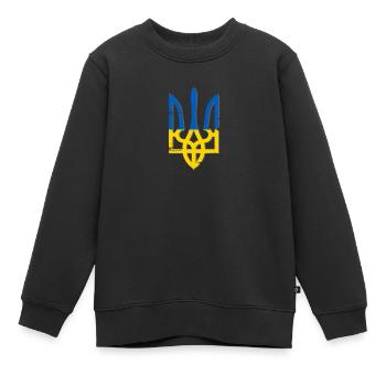 Symbole de l’Ukraine - Sweat Premium enfant bio - noir - Devant - AI Model Kid Female (0cm)