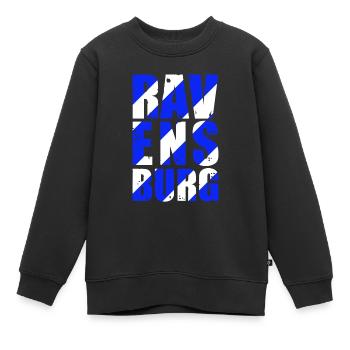 Ravensburg Oberschwaben Heimatstadt Geschenkidee - Kinder Premium Organic Sweatshirt - Schwarz - Vorne - AI Model Kid Female (0cm)