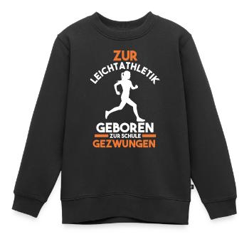 Leichtathletik - Kinder Premium Organic Sweatshirt - Schwarz - Vorne - AI Model Kid Female (0cm)