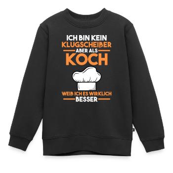 Koch Küchenchef Sternekoch - Kinder Premium Organic Sweatshirt - Schwarz - Vorne - AI Model Kid Female (0cm)
