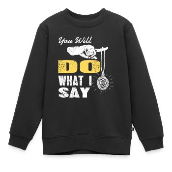 Vous ferez ce que je dis hypnose - Sweat Premium enfant bio - noir - Devant - AI Model Kid Female (0cm)