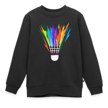Badminton Balle Badminton Badminton Badminton - Sweat Premium enfant bio - noir - Devant - AI Model Kid Female (0cm)