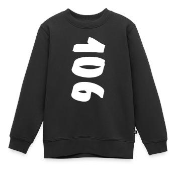 cento e seis, cent six, aulne - Sweat Premium enfant bio - noir - Devant - AI Model Kid Female (0cm)