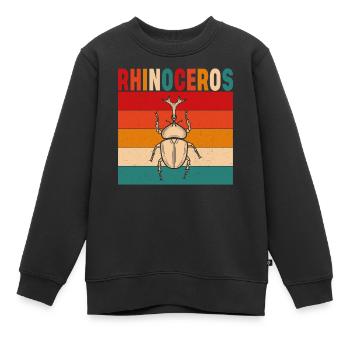 Hercule Rhinoceros Beetle Entomologiste Présent Id - Sweat Premium enfant bio - noir - Devant - AI Model Kid Female (0cm)