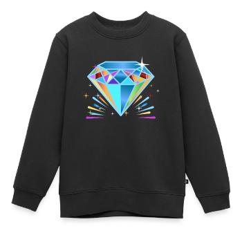Diamant Edelstein Schmuck - Kinder Premium Organic Sweatshirt - Schwarz - Vorne - AI Model Kid Female (0cm)