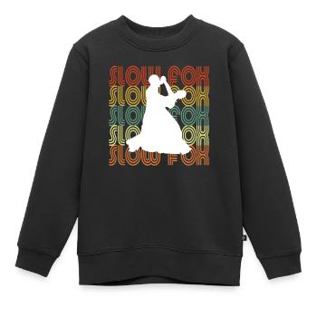 RENARD LENT - Sweat Premium enfant bio - noir - Devant - AI Model Kid Female (0cm)