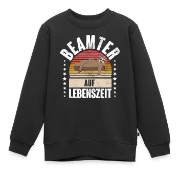 Beamter - Kinder Premium Organic Sweatshirt - Schwarz - Vorne - AI Model Kid Female (0cm)