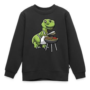 Griller Dinosaur T-Rex Grill BBQ - Sweat Premium enfant bio - noir - Devant - AI Model Kid Female (0cm)