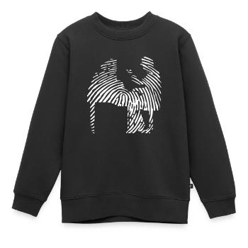 Pianist Fingerprint - Kinder Premium Organic Sweatshirt - Schwarz - Vorne - AI Model Kid Female (0cm)