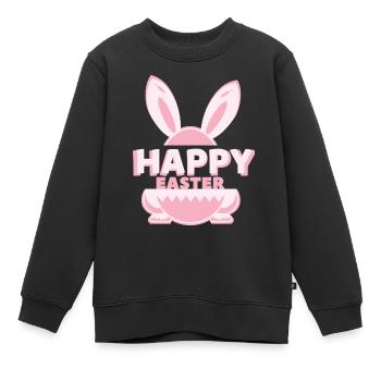 Frohe Ostern - Kinder Premium Organic Sweatshirt - Schwarz - Vorne - AI Model Kid Female (0cm)
