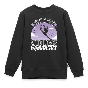 Turnen Turner - Kinder Premium Organic Sweatshirt - Schwarz - Vorne - AI Model Kid Female (0cm)