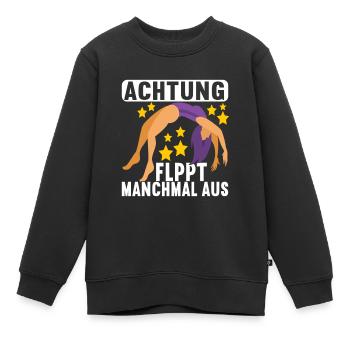 Turnen Turner - Kinder Premium Organic Sweatshirt - Schwarz - Vorne - AI Model Kid Female (0cm)