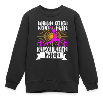 Turnen Turner - Kinder Premium Organic Sweatshirt - Schwarz - Vorne - AI Model Kid Female (0cm)