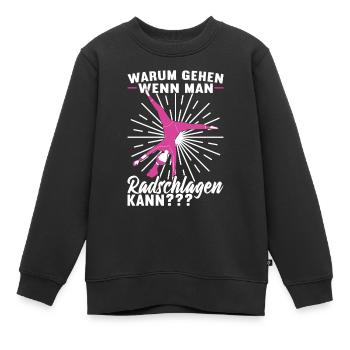 Turnen Turner - Kinder Premium Organic Sweatshirt - Schwarz - Vorne - AI Model Kid Female (0cm)