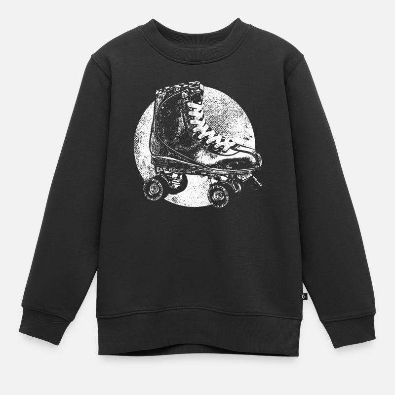 Rollschuh - Kinder Premium Organic Sweatshirt - Schwarz